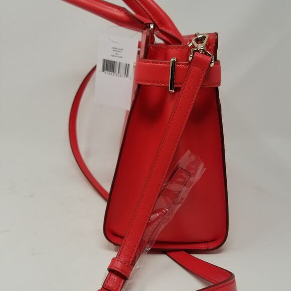 Kate Spade NEW Red Medium Satchel Handbag Zipper Closer Comfortable Women's Bag - Picture 8 of 14